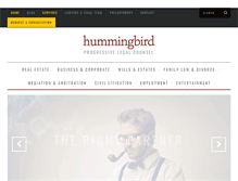 Tablet Screenshot of hummingbirdlaw.com